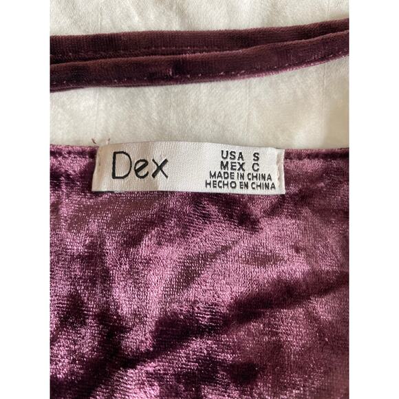 Dex Velvet Halter Mini Dress Plum - Picture 9 of 9